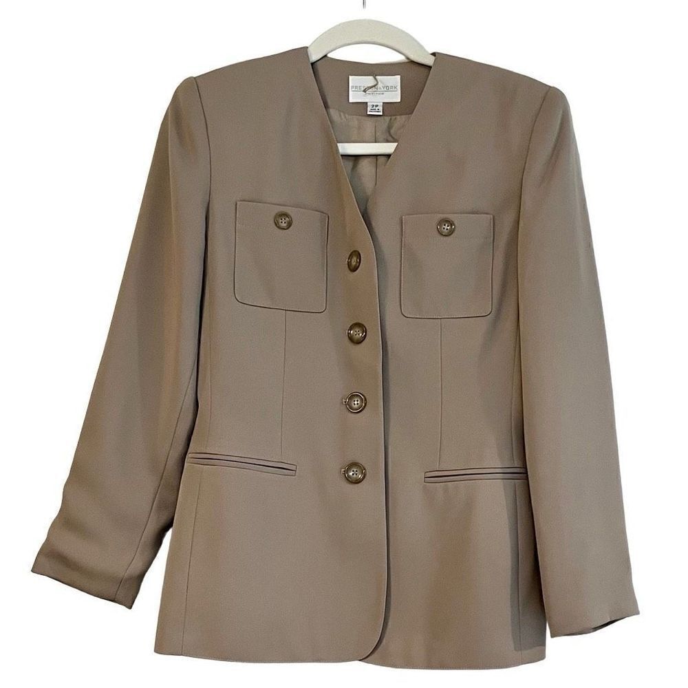 Preston & York Petite Khaki Tan Blazer Size 2P